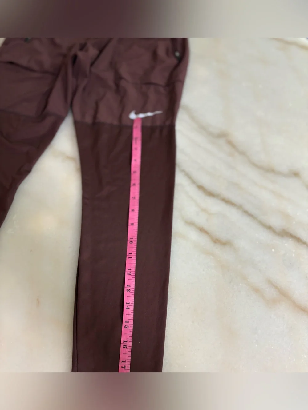Nike Kids Maroon Athletic Joggers with White Swoosh